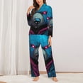 thumbnail image 2 of Sikiie Neon Cyberpunk Blue Bear Pajamas for Women Set, Womens Pajama Sets, Lounge Sets for Women, 2pjs for Women-Large, 2 of 7
