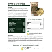 New Country Organics | Chicken Feed 50lb | Classic Grind Layer Chicken Feed for Laying Hens | Ground Grain | Soy-Free | 17% Protein | Certified Organic & Non-GMO Chicken Food | 50lbs Bag
