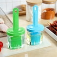 thumbnail image 7 of Silicone Oil Brush with Bottle, Heat Resistant Basting Brush for Cooking Baking Grilling BBQ, Refillable Oil Dispenser Brush with Leakproof Container, Kitchen Gadget, Picnic and Barbecue Use, White, 7 of 7
