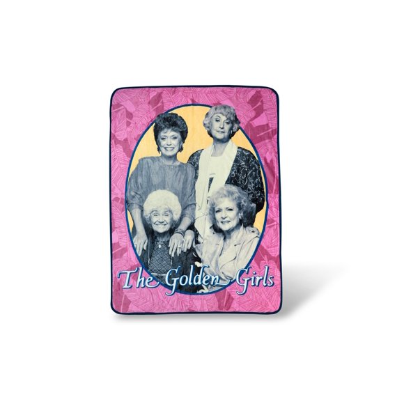 Golden Girls Portrait Throw Blanket | Features A Smiling Cast | 60 x 45 Inches