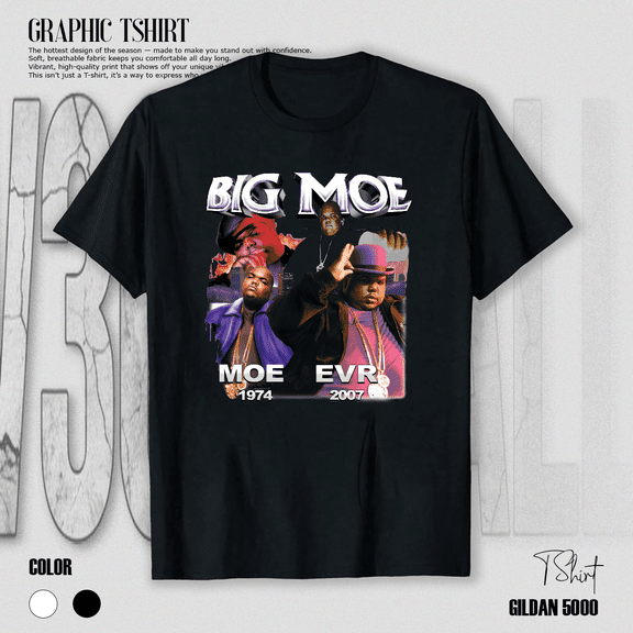 Big Moe Houston Rap Legend Screwed Up Music Tribute Fan Unisex T-Shirt V80389, up to size 5XL