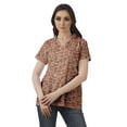 thumbnail image 2 of Moomaya Womens Wrap Style Shirt Tunic Cotton Casual Button Down Classic Collar Top, 2 of 6