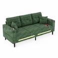 thumbnail image 7 of VNT 3 Seater Sofa Modern Sofa with LED Lights & Charging Ports for Living Room, Bedroom, Apartment, Green, 7 of 7