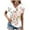 White, variant on Fesfesfes T Shirt Women's V-Neck Fashion Casual Short Sleeve Spring And Summer Top Basic Short Sleeve Shirt Women M(US:6)