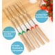 thumbnail image 4 of Palitos para asar malvaviscos Mango de madera Juego de 8 Smores Pinchos Tenedores telescópicos 32 pulgadas con bolsa portátil para Hot Dog Campfire Estufa de camping Herramientas para barbacoa Ormromra HMHZ212, 4 of 8