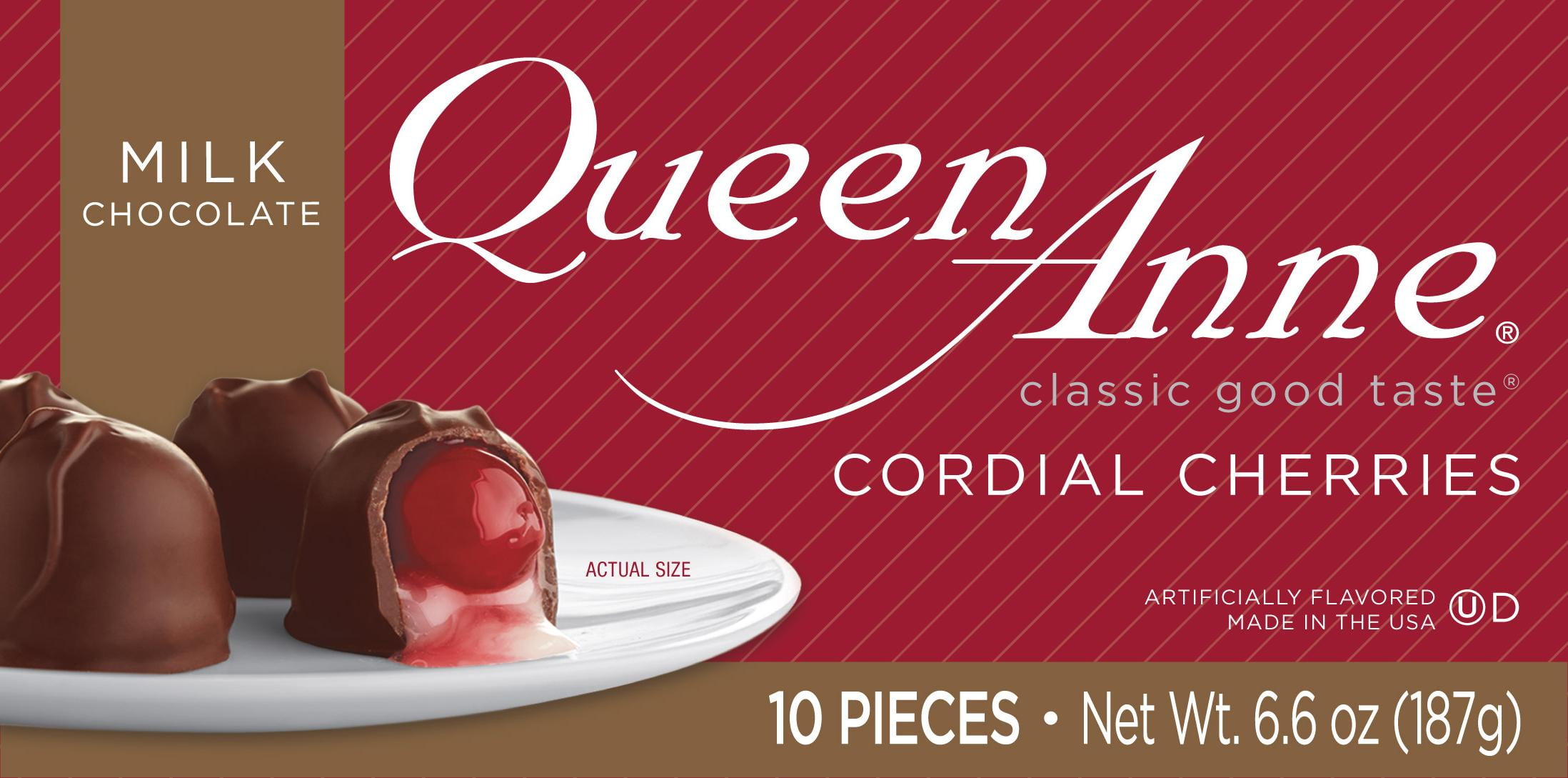 Queen Anne Milk Chocolate Cordial Cherries, 6.6 oz Box, 10 Pieces