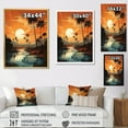 thumbnail image 4 of Designart "Tranquil Sunset In Tangerine Twilight In The Tropics II" Palms & Palm Trees Floater Framed Canvas Art Print, 4 of 5
