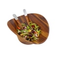 thumbnail image 2 of Nambe Ripple Salad Bowl w/ Servers #MT1460, 2 of 3