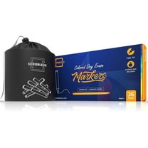 Set of 36 Dry Erase Markers Black Fine Tip Whiteboard Markers with Eraser Cap Thin Low Odor Skinny White Board Black