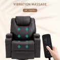 thumbnail image 4 of HOMCOM PU Leather Massage Recliner Chair with 360 Degree Swivel Seat, 4 of 10