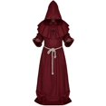 thumbnail image 1 of Capa de monje para adulto, disfraz de monje para cosplay, color rojo, L oso de fresa Electrónica, 1 of 2