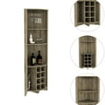 thumbnail image 7 of Particle Board Material - Three Shelves and Wine Rack Design - Dining Room Space - Modern Aesthetic Upgrade, 7 of 7