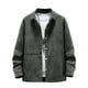 thumbnail image 1 of Blusa y camisa de manga larga con cuello vuelto para hombre, blusa informal de moda con cuello vuelto, camisa, chaqueta con bolsillos, blusa holgada de manga larga con cuello, camisa para hombre, abri, 1 of 3