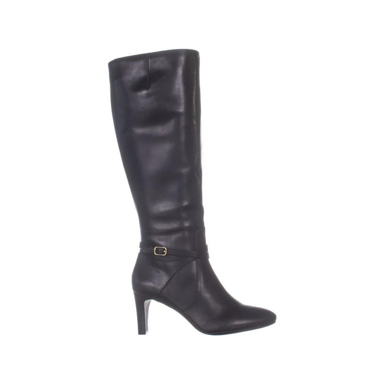 Womens Lauren Ralph Lauren Elberta Knee High Boots Black 8.5 US 39.5 EU Walmart