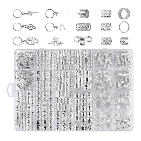 275Pieces Hair Jewelry Set for Braiding Styling Reusable Metal Hair Clip Cuffs Spirals Hair Rings for Unisex