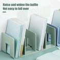 thumbnail image 2 of Musbetu Desk Boodend Storage Organizer Book Support Stand with 4 Vertical Compartments Plastic File Sorter Rack for Book Magazines, 2 of 7