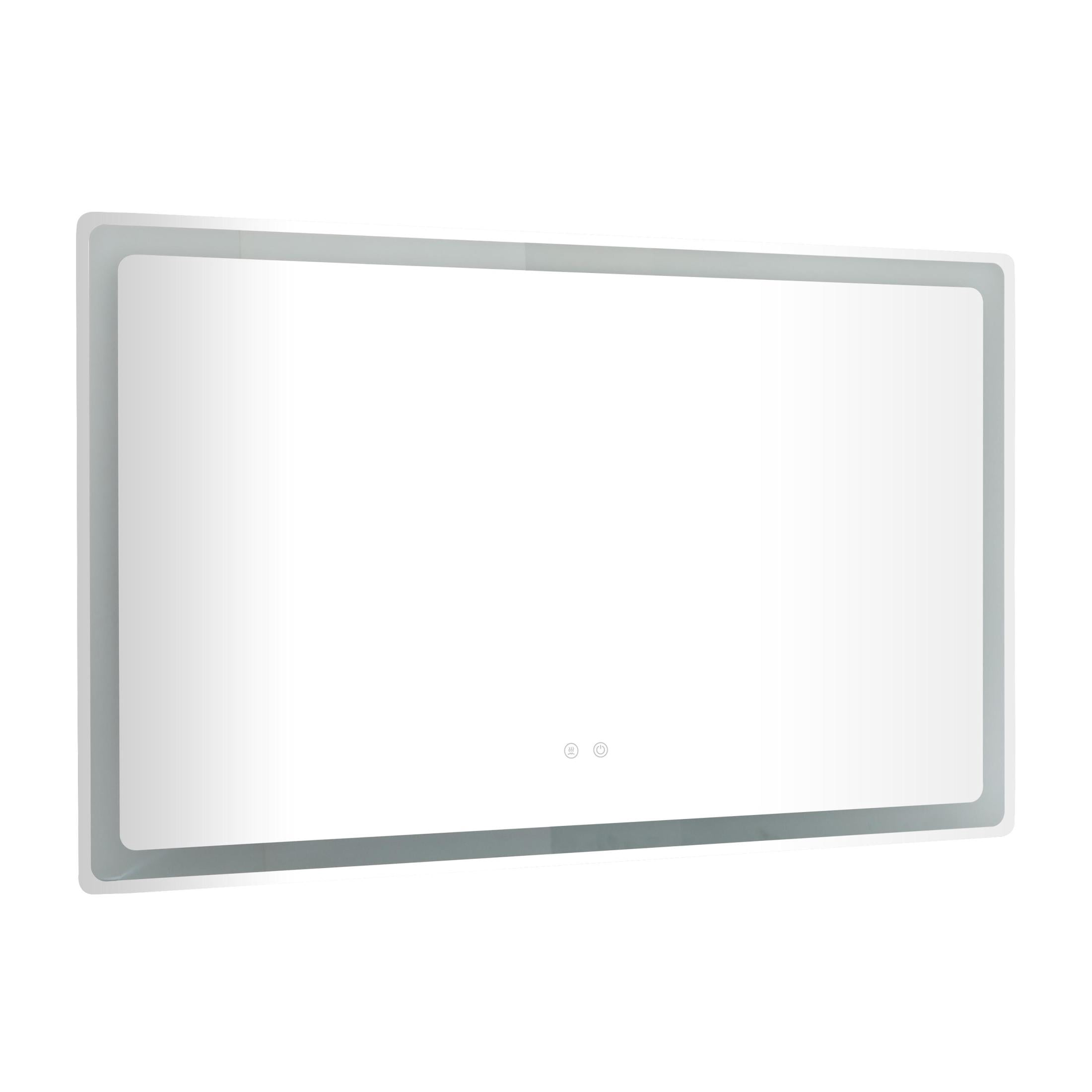 DecMode 51" x 32" Silver Anti Fog Mirror with LED Light