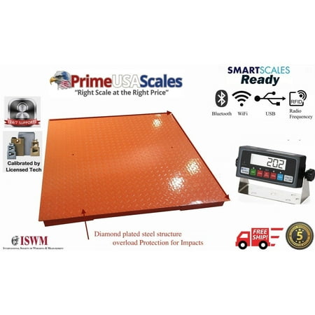 5 Year Warranty 48"x48" Floor Scale 4x4 Printer & 5" Scoreboard Display 5,000 lb