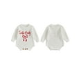 thumbnail image 2 of BemeyourBBs Baby Girl Christmas Romper Embroidery Ribbed Infant Winter Sweater, 2 of 9