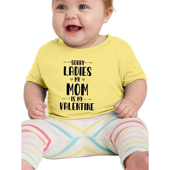 Smartprints Infants Graphic Bodysuit - My Mom Is My Valentine - Regular Fit 100% Cotton
