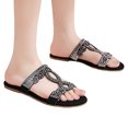 thumbnail image 3 of Ruyang 2024 Women's Open Toe Sandals Summer Bosomian Sandals Round Head Flat Sandals Women's Pineapple Sandals for Women, 3 of 6