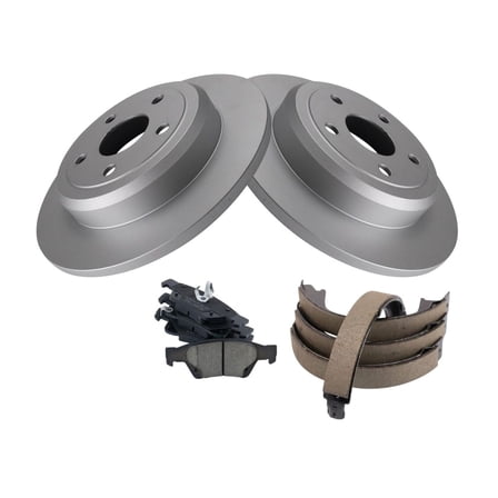 DAMAIJOY Rear Ceramic Brake Pad & Rotor Kit for Dodge for Durango 3.6L/5.7L 2011-2019,for Jeep for Grand Cherokee 3.6L/5.7L 2011-2019 & 3.0L 2014-2019