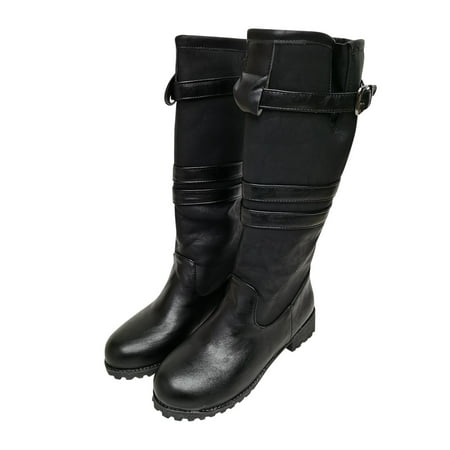 

Tawop Knee High Boots Winter Vintage Buckle Strap Boots Western Cowboy Slip On Retro Ladies Footwear Shoes Black Boots Women Womens Boots Fall 2022