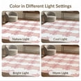 thumbnail image 7 of ODIKA 8'x10' Washable Area Rug Durable, Non-Slip Border Feminine Bowknot Alternating Stripes Round Pink for Living Room, Under Sectional, Family, 7 of 7