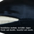 thumbnail image 3 of Ntbay 1 Pack 100% Mulberry Silk Queen Pillowcase with Hidden Zipper, Luxurious Both Side 19 Momme Pillow Case, 20" x 30", Navy Blue, 3 of 6