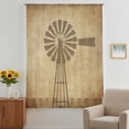 thumbnail image 3 of Country Windmill Sheer Curtains 54 Inches Long, Farmhouse Vintage Rustic Farm Barn Light Filering Curtains, Breathable Simi Curtain Privacy Drapes for Kitchen Bathroom Nursery Small Window Treatment, 3 of 9