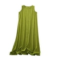 thumbnail image 2 of Xysaqa Women Plus Size Sleeveless Tank Nightgown Casual Plain Sleep Dress for Women Comfy Wide Strap Sleepwear Solid Color Summer Sleepshirt House Dress 3X 4X 5X Summer Savings, 2 of 5