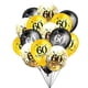 thumbnail image 1 of 50th/60th Birthday Number Balloons 15Pcs Birthday Balloon Kit for Men and Women Black Gold Latex Balloon Party Decorations, 1 of 4