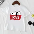 thumbnail image 2 of Camiseta de Snoopy para niño y niña, ropa de verano de algodón con dibujos animados, de manga corta Camisetas estampadas, regalo, 2 of 5