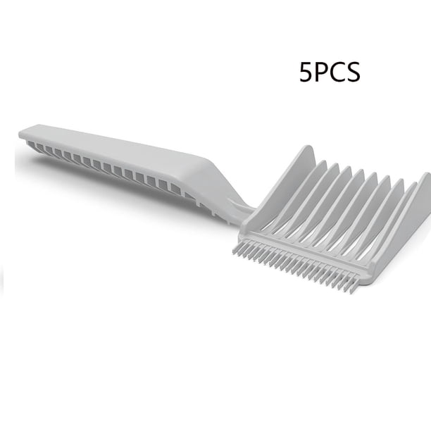 Peine para el cabello para hombres Peine de posicionamiento en arco Peine auxiliar para peluqueros, peine para el cabello con diseño degradado para salón y hogar (negro + gris)
