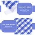 thumbnail image 3 of Ksopiavobs 2Pcs Kids Baking Gloves Kids Oven Mitts Kitchen Heat Resistant Microwave Gloves for Children Play Cooking Baking Kitchen Farmhouse Restaurant Dark Blue, 3 of 7