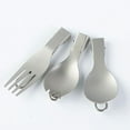 thumbnail image 2 of Graflsoa Compact Travel-Friendly Foldable Cutlery Set for Outdoor Adventures - Lightweight Metal Fork, Spoon, and Spork Combo, 2 of 6