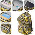 thumbnail image 4 of Sunflower and Leopard White Pattern Cute School Backpack Bag with Padded Back and Adjustable Shoulder Straps 16.9 X 12.6 X 5.9 Inches, 4 of 5
