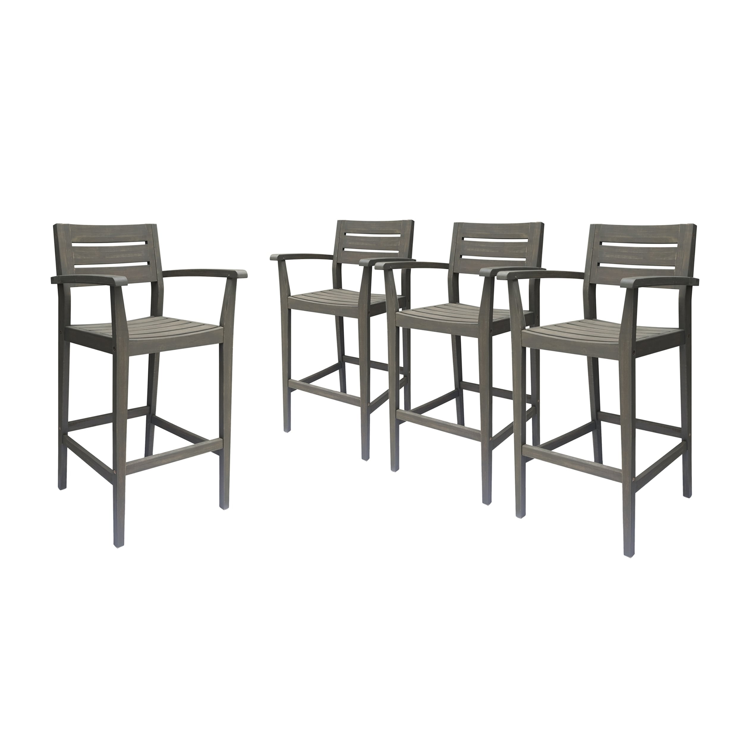 Christopher Knight Home Stamford, White Wicker Outdoor Bar Stool Set Of 4 By Christopher Knight Home