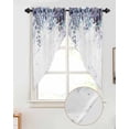 thumbnail image 2 of Swag Curtains, Spring Purple Leaf Eucalyptus Leaves Farm Plant Rod Pocket Kitchen Curtains Valances Tier Curtains Swag Valance Curtains for Bedroom Living Room 36" x 63", 2 Panels, 2 of 6
