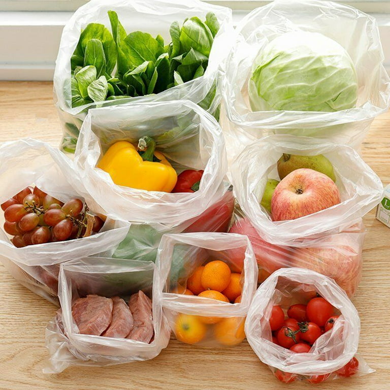 NefLaca 16 x 20 Plastic Produce Bags, Clear Food Storage Bags, Fruits  Vegetable Bread Bags, 350 Bags/Roll