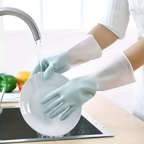 ACDANC 1 Pair - Premium Heavy-Duty Cleaning Gloves with Super Waterproof Tech,Anti-slip Grip for Kitchen & Laundry,Durable and Multi-purpose Housework Tool - Essential Cleaning Supplies