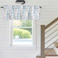 thumbnail image 5 of Sky Blue Leaf Valances for Windows, Rod Pocket Kitchen Valance Curtains - Soft & Washable Small Window Treatment for Living Room, Bathroom, Grey Leaves Branches 54x18inch, 1 Panel, 5 of 9