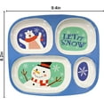 thumbnail image 5 of 4E's Novelty Christmas Dinnerware Divided Plates For Kids (Set of 4) Melamine Plastic BPA Free Sectional Holiday Dinner Plates, Christmas Dishes for kids - Top Rack Dishwasher Safe, 5 of 7