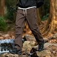 thumbnail image 5 of GZMOALH Men's Nylon Cargo Pants, Water Repellent Multi Pocket Hiking Trousers with Drawstring Waist for Outdoor Travel, 5 of 6
