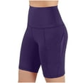 thumbnail image 4 of Fengactive Women's Short Yoga Side Pockets High Waist Workout Running Shorts, 4 of 8
