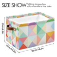 thumbnail image 4 of Yayeee Canvas Storage Basket with Handles for Shelves Fabric Bins Closet Organizer, Abstract Geometric, 4 of 8