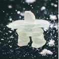 thumbnail image 1 of 3.5" Frosted Glass Inukshuk, 1 of 5