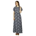 thumbnail image 3 of Bimba Women Long Maxi Dress Frilled Sleeve Rayon Gown Summer Clothing, 3 of 9