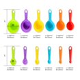 thumbnail image 3 of Ynlkorvg Tableware Plastic Measuring Cup And Spoon Set Color Kitchen Baking Tool With Scale For Measuring Dry And Liquid Measuring Spoons (12 Sets), 3 of 9