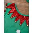thumbnail image 6 of Yeahdor Kids Girls Christmas Gymnastic Leotard with Headband Outfit Xmas Elf Costume Sleeveless Dance Bodysuit Green 4, 6 of 7